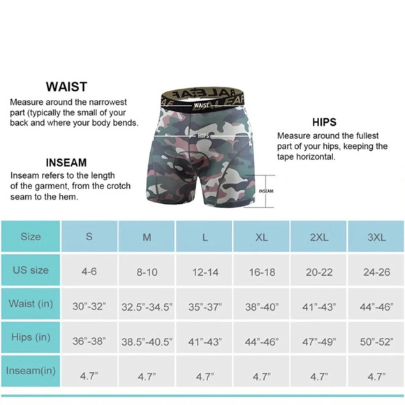 BALEAF Men's Padded Bike Shorts Cycling Underwear 4D Padding - Picture 7 of 11